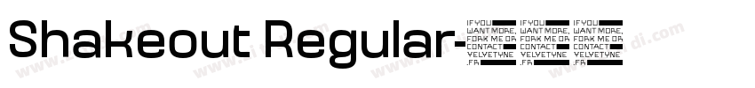 Shakeout Regular字体转换